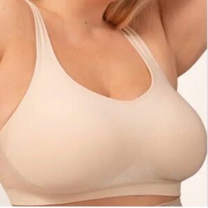 TrueKind NWT Daily Comfort Wire-free Shaper Bra Chai Beige 2XL